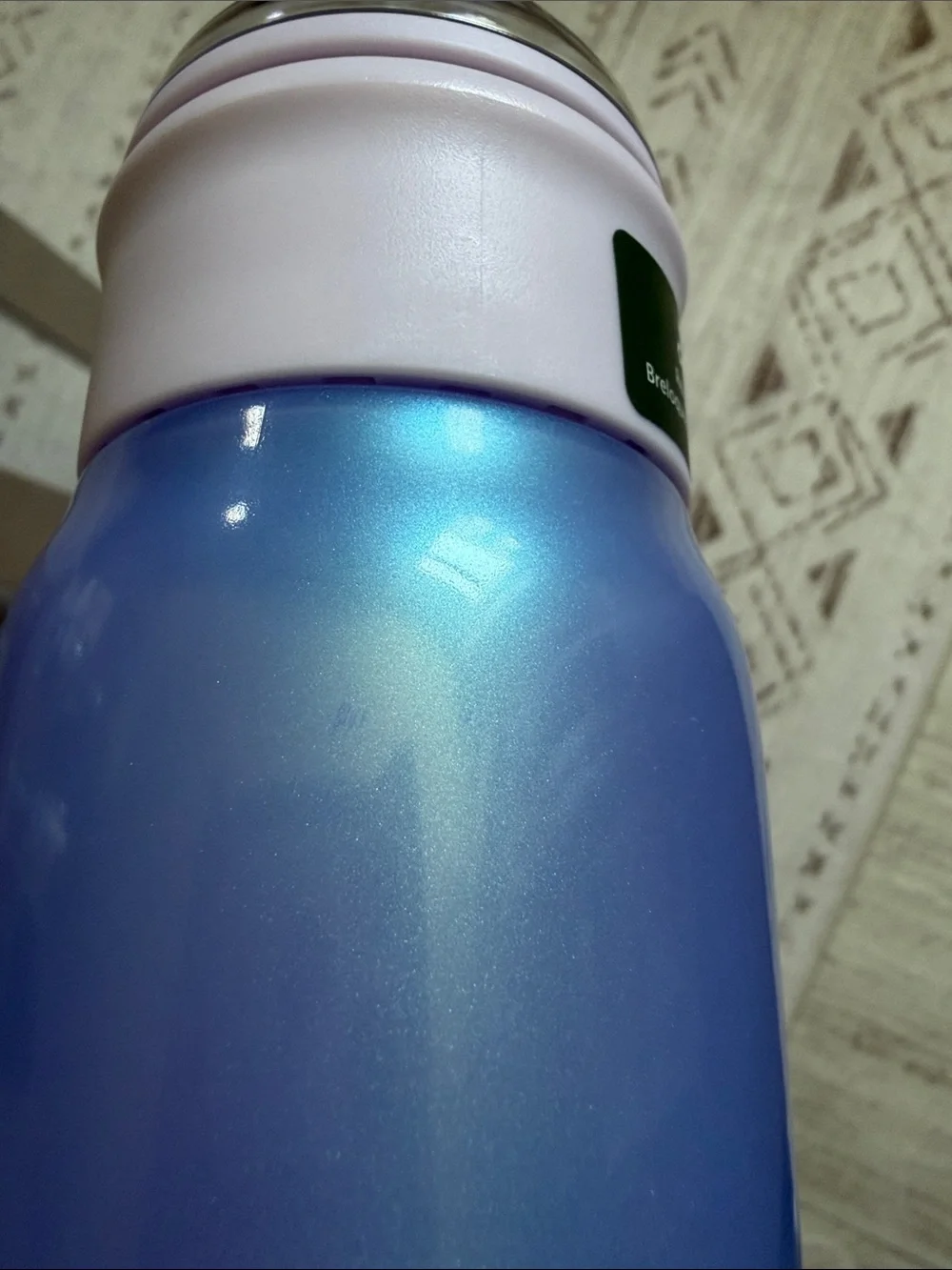 Starbucks 24oz Bear Dome Shimmer Water Bottle Blue Purple NWOT